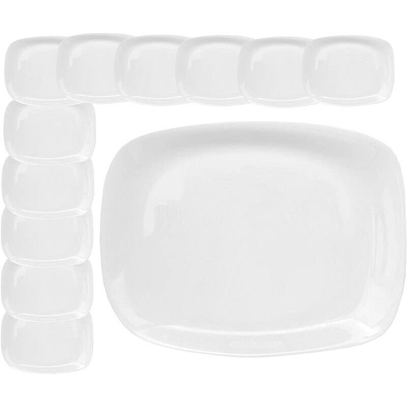 SET DA 12 PIATTO RETTANGOLARE PIANO LINEA PARMA GRANDE 24 X 34 CM