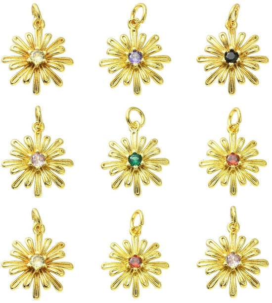 Set di 20 Zirkonia Fiori di Compleanno con Anelli a Spring