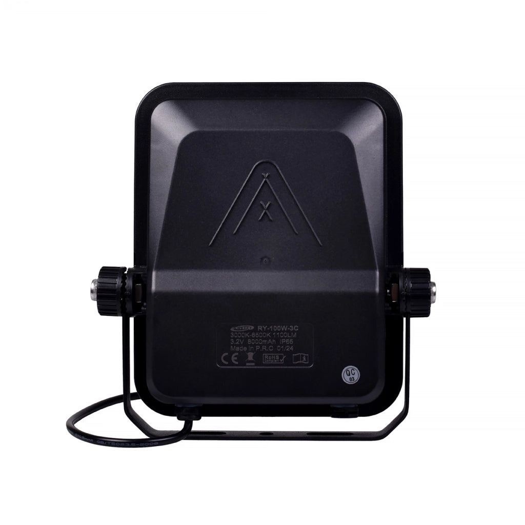 FARETTO LED SOLARE 100W CON CCT SWITCH 3 TEMPERATURE COLORE - ILLUMINAZIONE ESTERNA AD ENERGIA SOLARE IP65 BATTERIA 12H