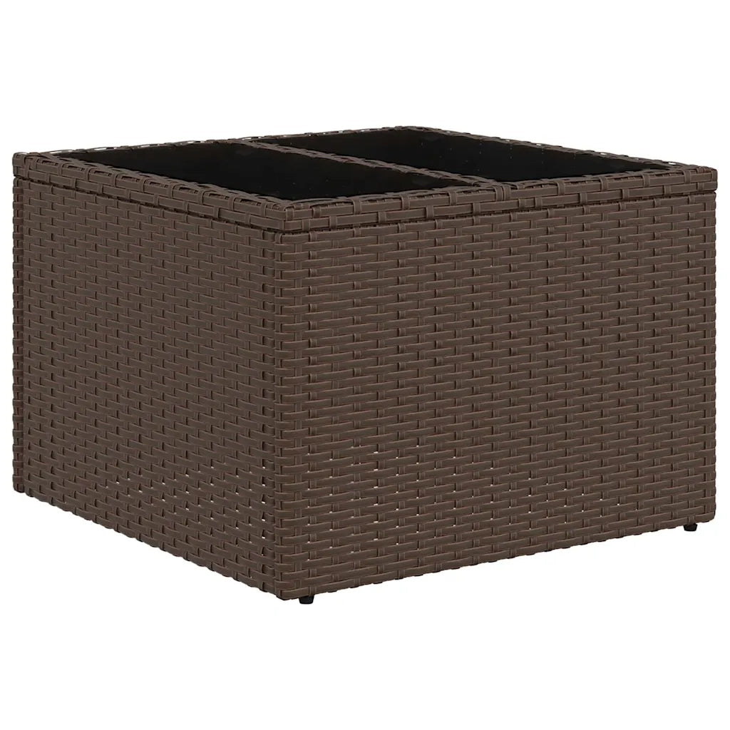 Set Divani da Giardino 9 pz con Cuscini Marrone in Polyrattan 3222353