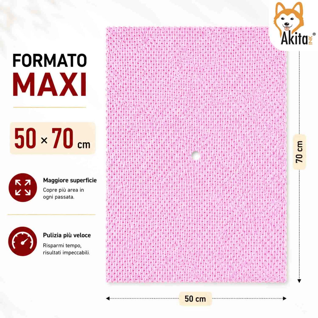 Akitaink 3 Panni Pavimenti Microfibra Arabico 50x70 cm