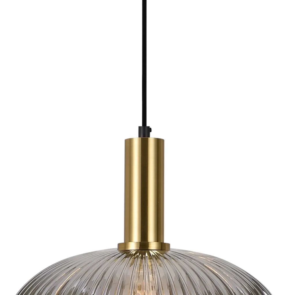 LÚZETE - LÁMPARA DE TECHO 1 LUZ TULIPA FUMÉ SPECCHIATO Ø30 E27 SHELBY