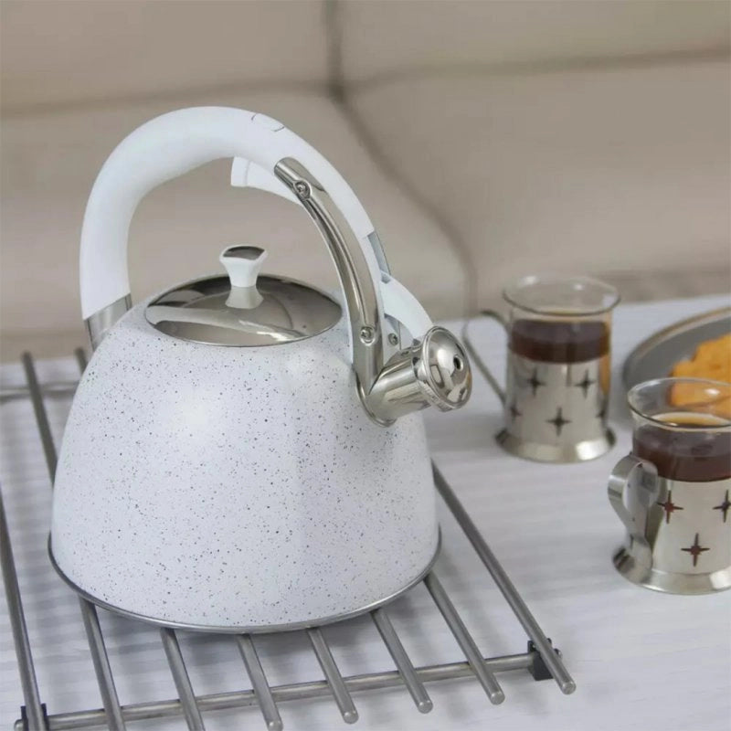 Klausberg KB-7261 Bollitore con fischio in acciaio inossidabile da 3 litri