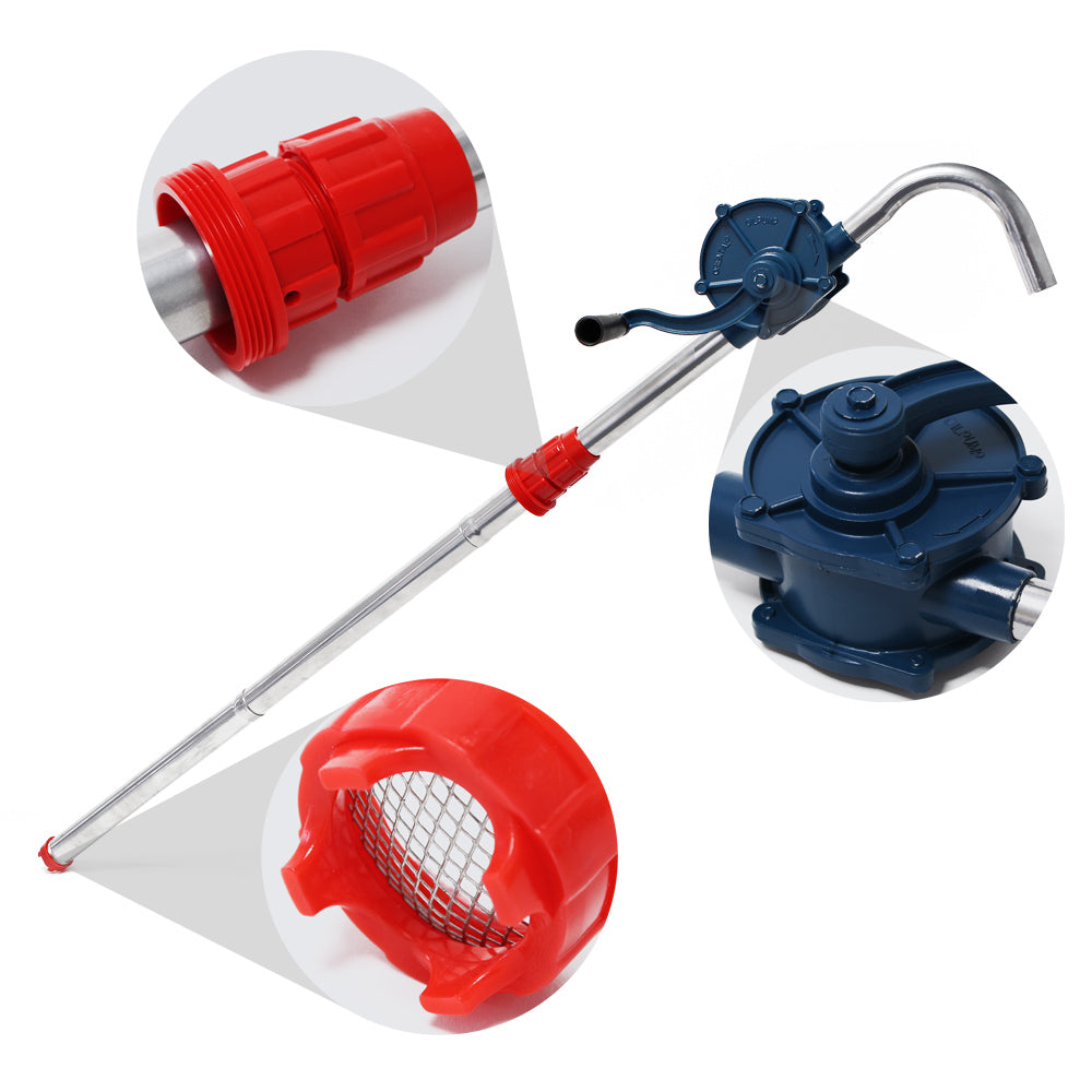 Pompa manuale per travaso gasolio in alluminio 22 l/min Pompa rotativa per fusti raccordo G2