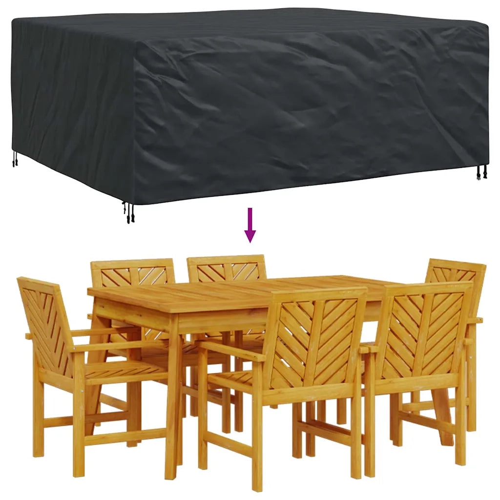 vidaXL Copertura per mobili da esterno Nero 250 x 210 x 70 cm 600D