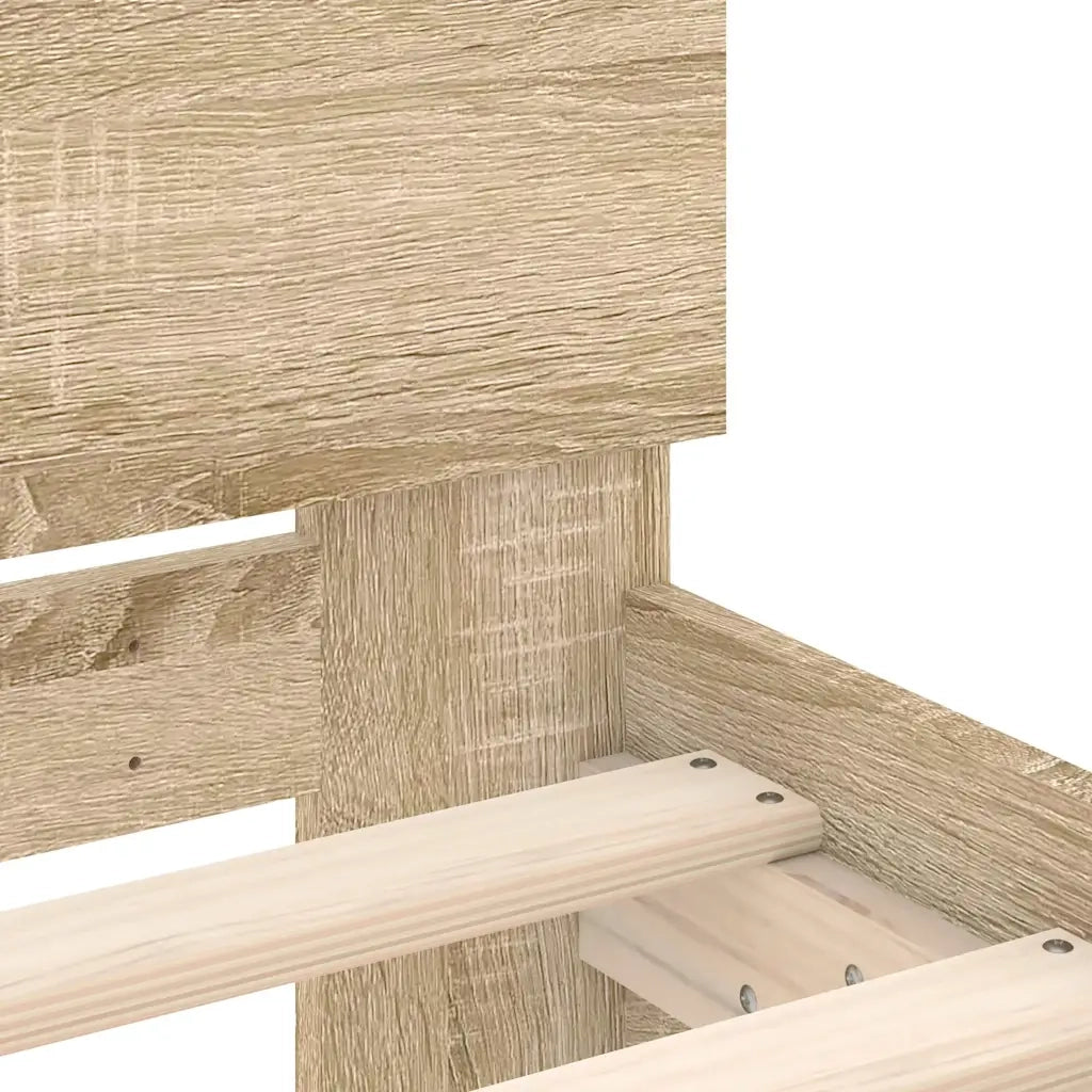 Giroletto con Testiera-Struttura Letto con testiera Rovere Sonoma 150x200 cm