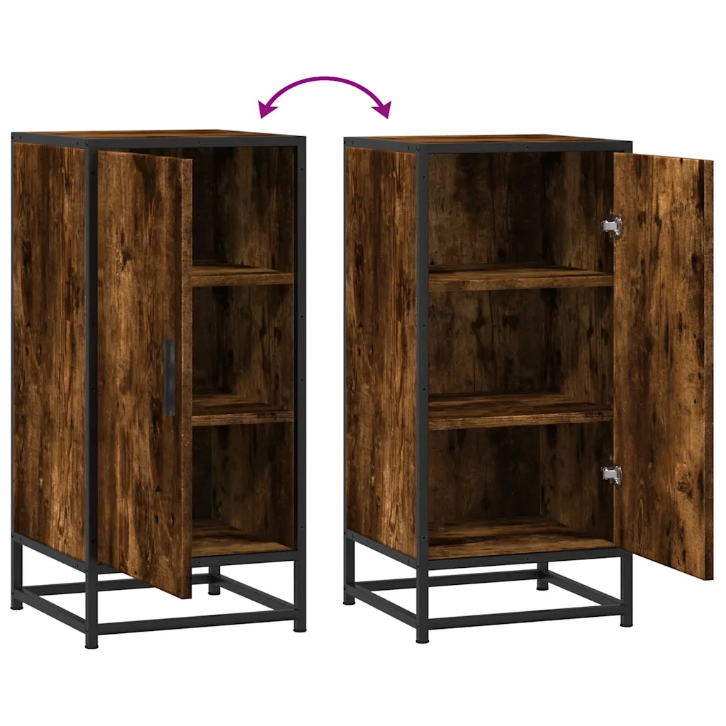 Credenza-Buffet-Armadio da cucina Rovere Fumo 35,5x35x76 cm in Truciolato 796804