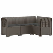 Divano da Giardino 4 Posti con Cuscini Aspetto Rattan PP 3443975