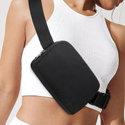 Mini-heuptas unisex (con cinturino regolabile) — Sella per la palestra, corsa, viaggio e camminata — Nero
