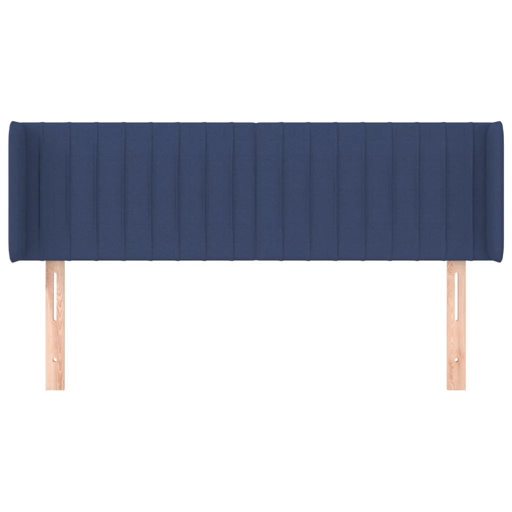 Testiera ad Orecchio Blu 147x16x78/88cm in Tessuto
