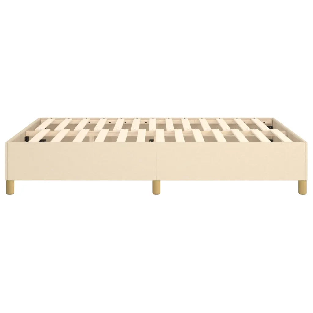 Struttura Letto a Rete a Molle-Giroletto Crema 140x190 cm in Tessuto 145666