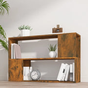 Libreria-Scaffale per Libri-Mobile di Stoccaggio Rovere Fumo 100x24x63 cm in Legno Multistrato