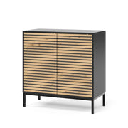 Vicco Cassettiera Nero/quercia 80 x 81.2 cm con 2 porte