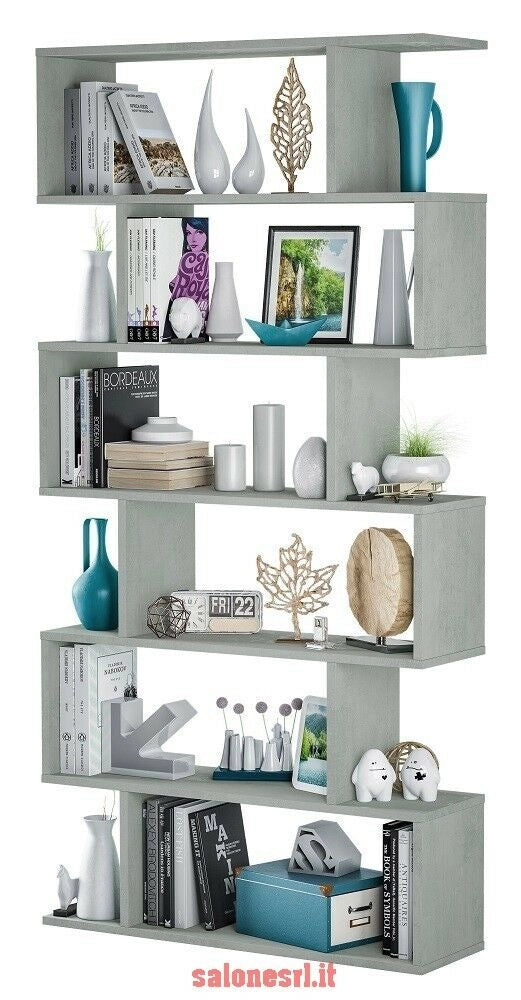 KIT LIBRERIA ATHENA DESIGN  CM 80X25X192H  CEMENTO