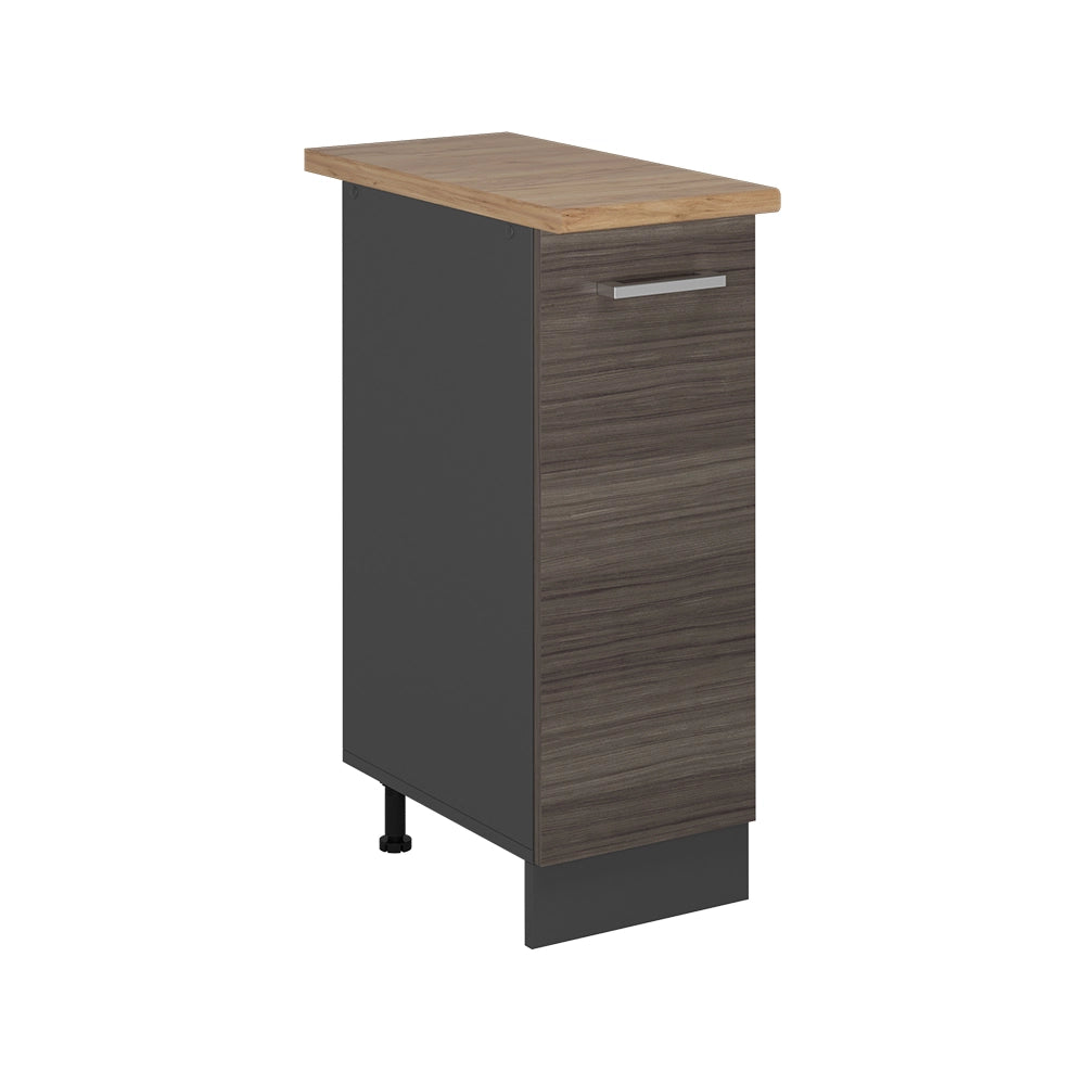 Armadio cucina dispensa alto R-Line Grigio nobile/Antracite 30 cm, PL Rovere Vicco