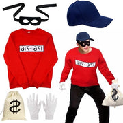 Costume da pirata per adulti - abito da bandito con maschera e portafoglio - costume da tema per Halloween e carnevale