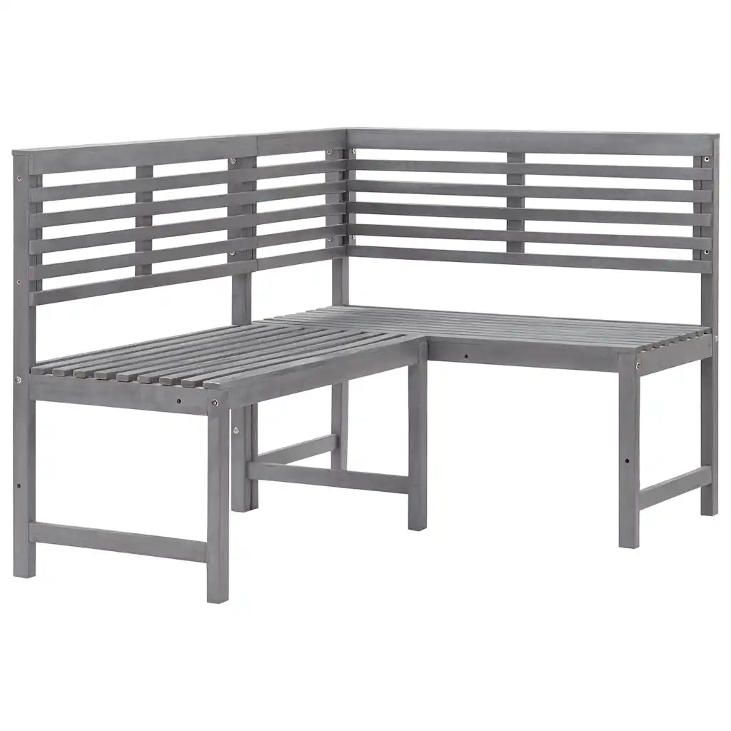 Panca da Giardino ad Angolo 140 cm Legno Massello Acacia 312423