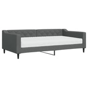 Divano letto | Sof¨¤ letto | Letto singolo con Materasso Grigio Scuro 100x200 cm in Tessuto