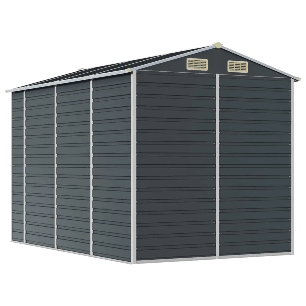 Capanno da Giardino Antracite 191x300x198 cm in Acciaio Zincato 3188255