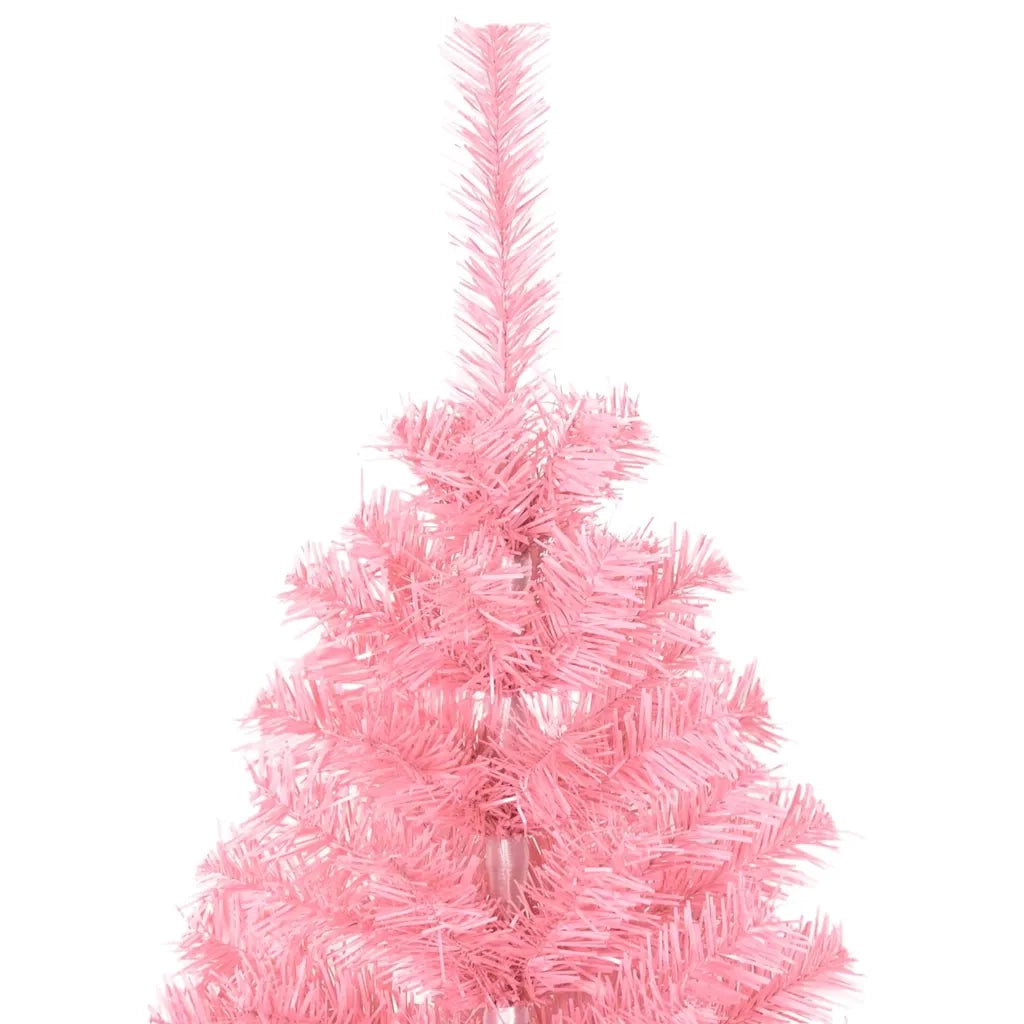 Albero di Natale con 150 LED con supporto Rosa 120 cm PVC 3396410