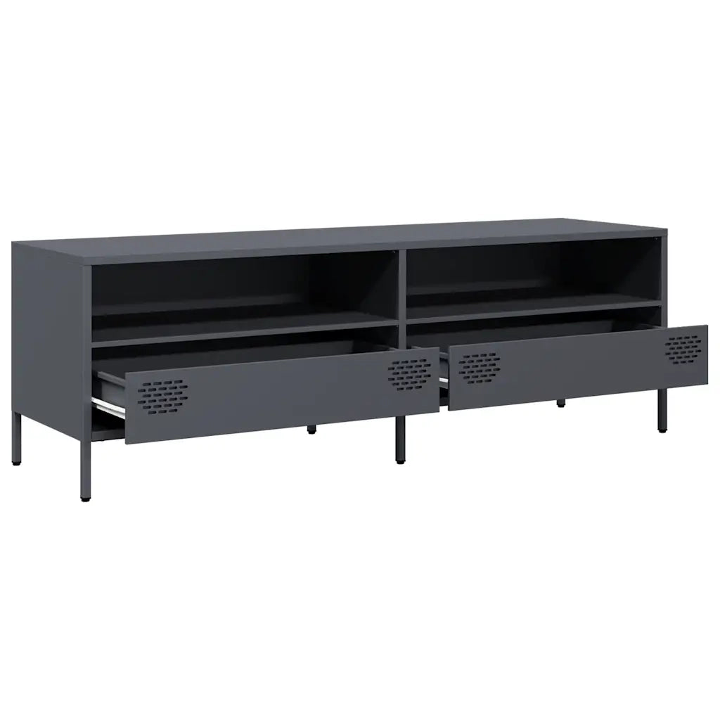 Mobile TV Antracite 135x39x43,5 cm Acciaio Laminato a Freddo 851336
