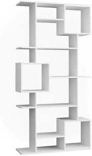 Scaffale Cube, Bianco, 92 x 187.7 cm, per una suddivisione flessibile degli spazi e una conservazione aperta