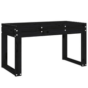 Panchina da Giardino | Panca da Giardino Nera 80x38x45 cm in Legno Massello di Pino