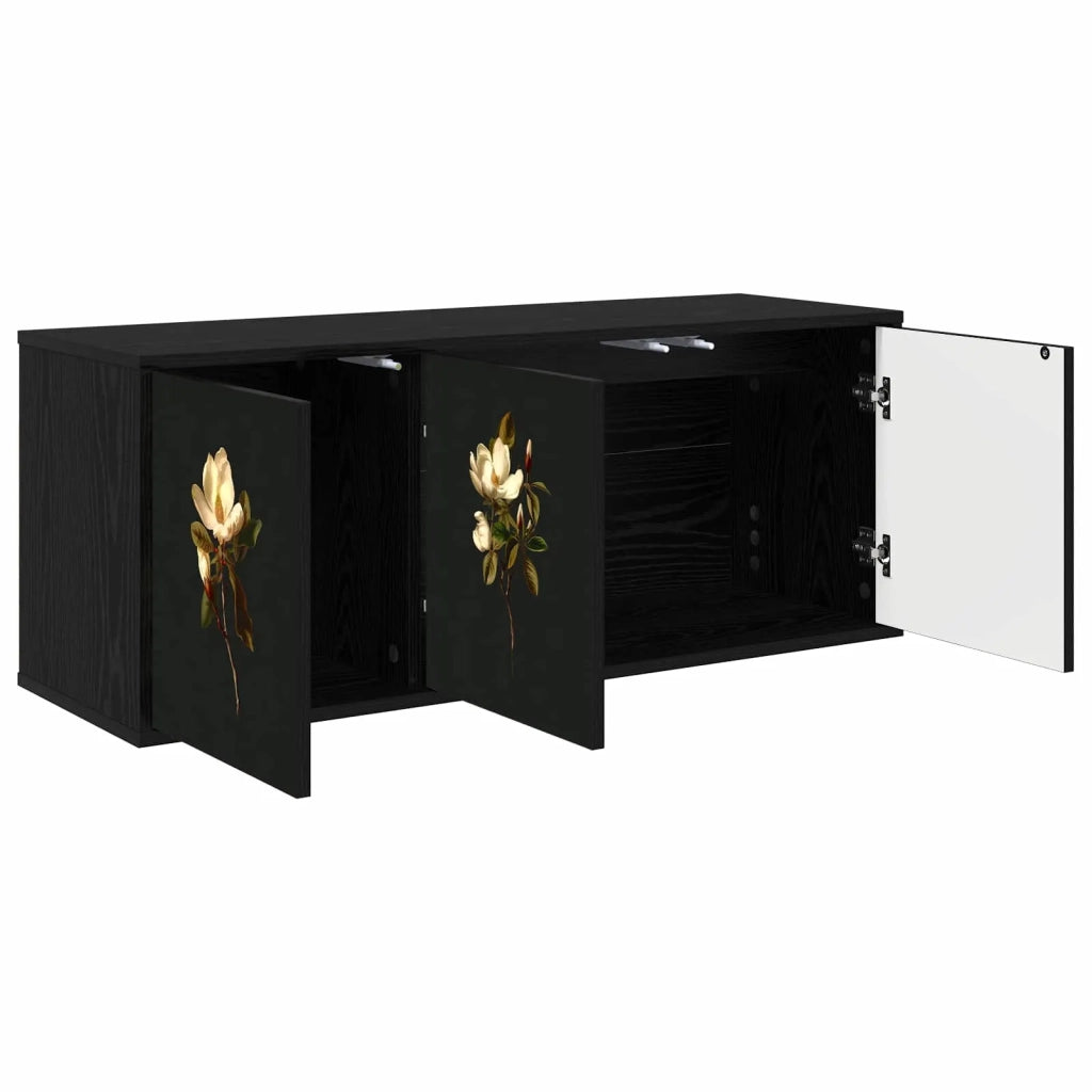 Mobile TV da Parete BREMEN 102 x 33 x 40 cm Rovere Nero 8007186