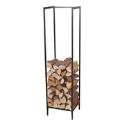 Portalegna per uso interno/esterno portalegna di design supporto per legna da ardere per uso interno/esterno 140 x 35 x 35 cm nero 03_0006289