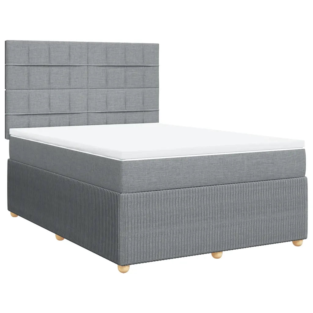 Giroletto a Molle con Materasso Grigio Chiaro 160x200cm Tessuto 3292107