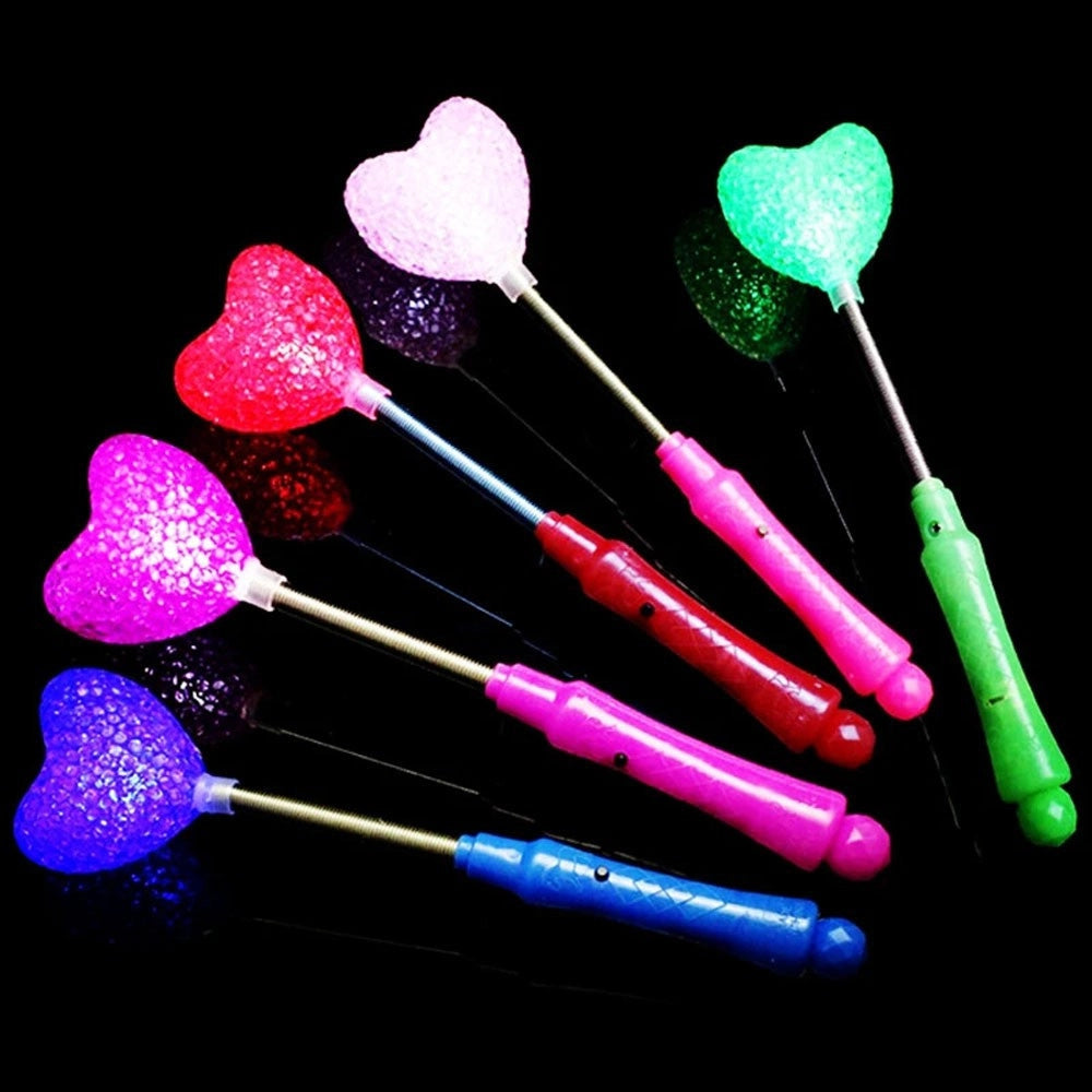 Trade Shop - Bacchetta Luminosa Cuore San Valentino Regalo Decorazione Led Gadget Festa 2 Pz -
