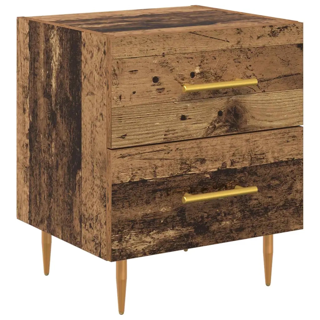 Armadio da Notte con cassetto Legno vecchio 40 x 35 x 47,5 cm 881995