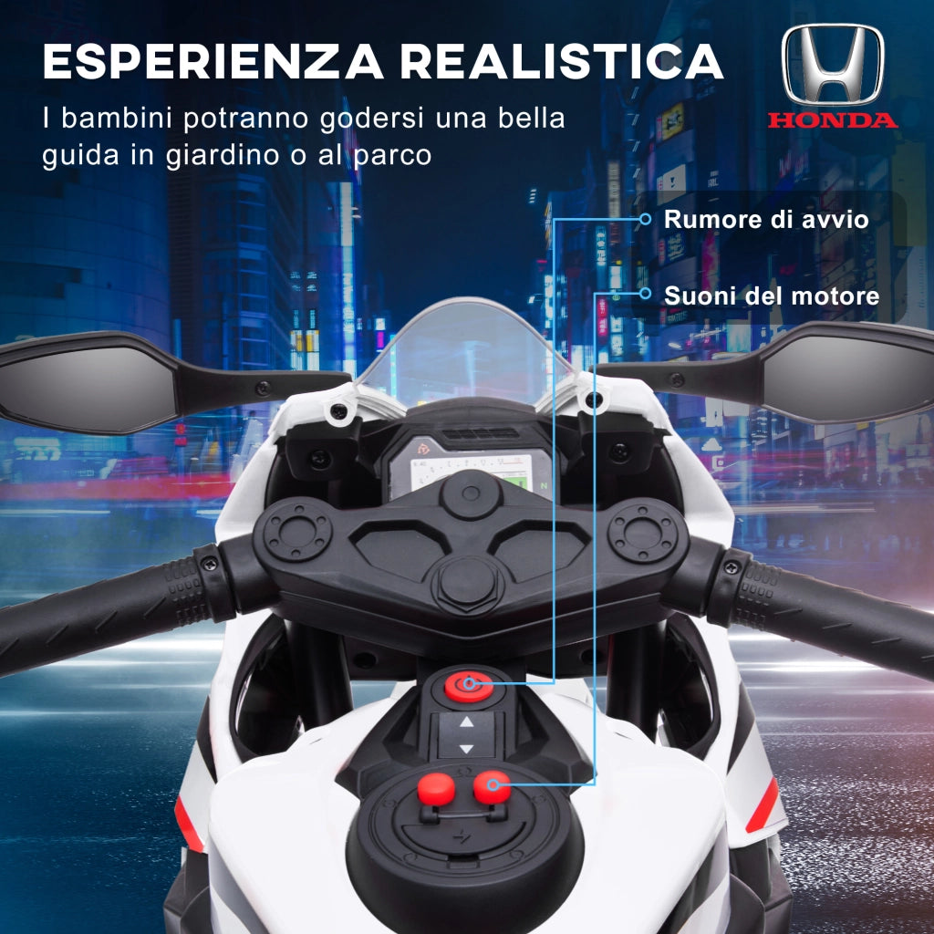 Moto Elettrica per Bambini ¨C zephmum ¨C Bianco