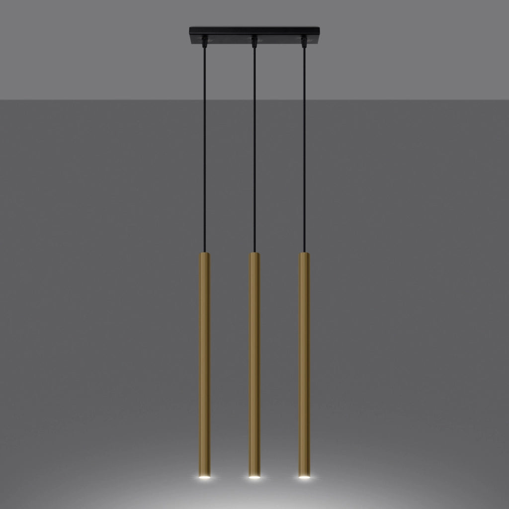 Lampada sospensione VELINO 3 luci G9 oro lucido Pure Lume