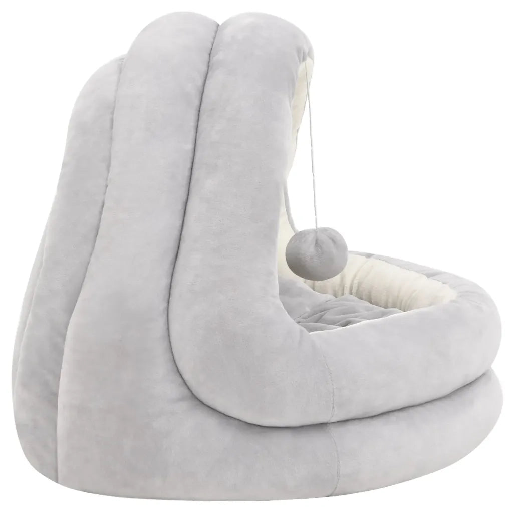 Letto per Gatti 50x50x45 cm Grigio e Crema cod mxl 44490