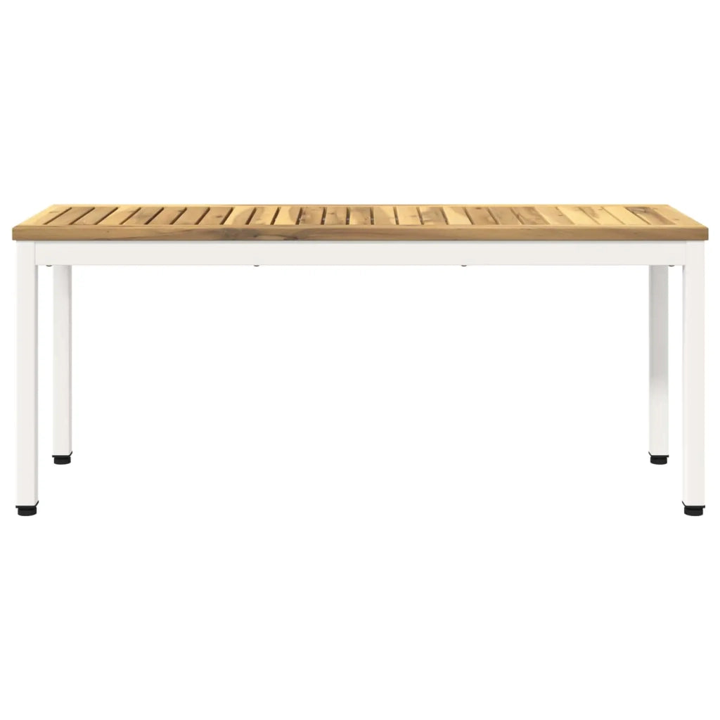 Panchina da giardino 108,5 x 35 x 45 cm Bianco Rettangolare 901749