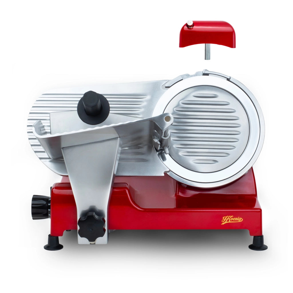 Affettatrice con lama in acciaio inox made in Italy 22cm MSX224 di H.Koenig rossa