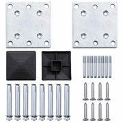 Set di Recinzione 8 pcs 1311 x 186 cm WPC e Alluminio Nero 3429426