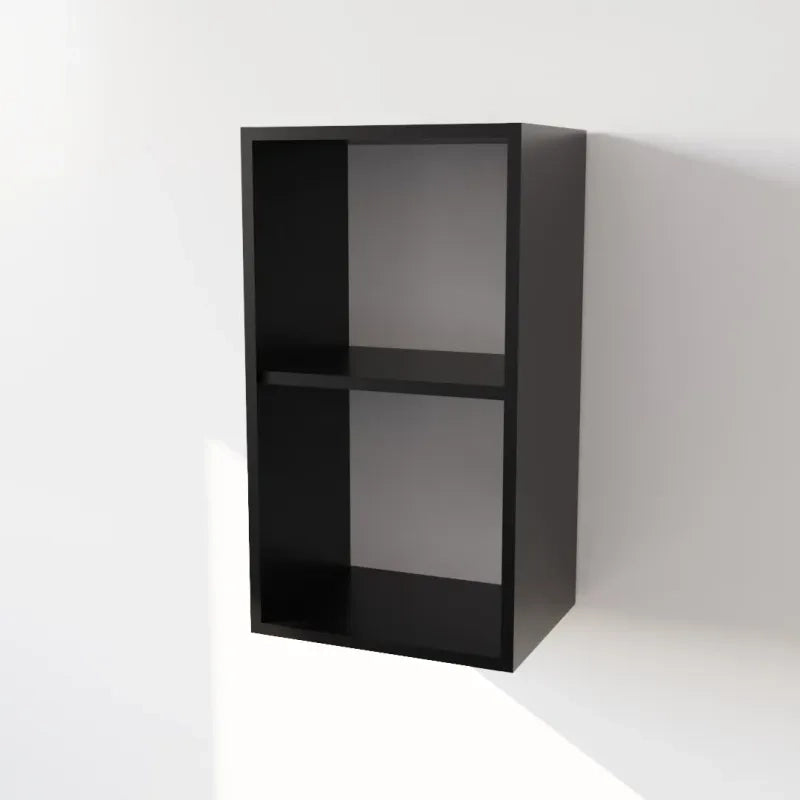Pensile Cucina in Legno Nobilitato Nero Mobile Alto con 1 Anta, Pensile Componibile Moderno Made in Italy (H72XL45XP33cm)