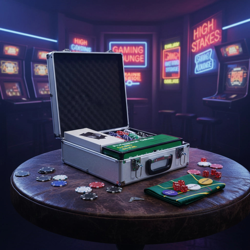Set Poker 500 Fiches ¨C Xylo ¨C Custodia ABS con Carte, Dadi, Dealer, Tappeto