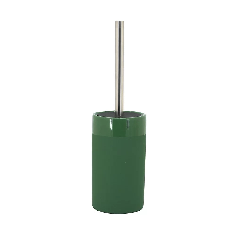 Porta scopino d'appoggio verde scuro in ceramica - Serie Green