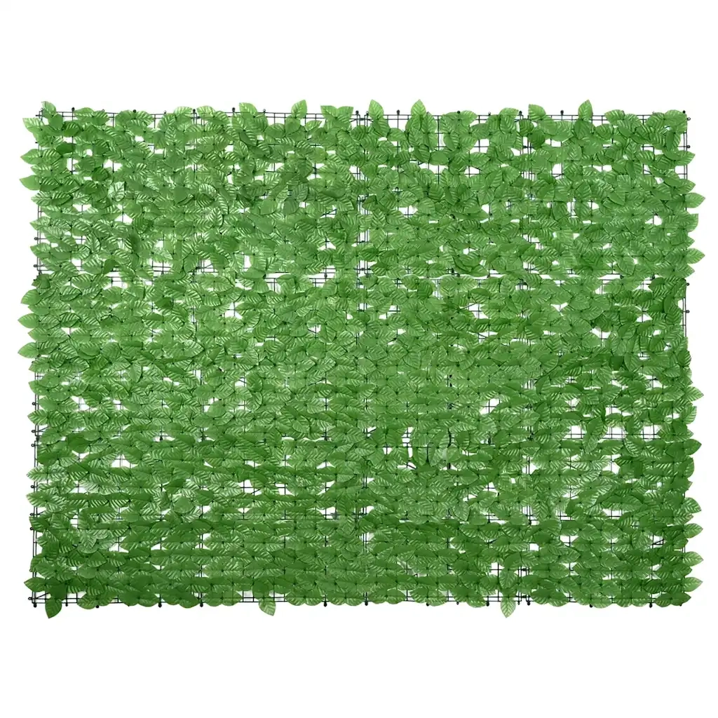 Paravento da Balcone con Foglie Verdi 200x150 cm 367845