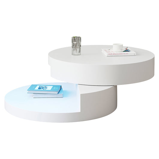 Tavolino girevole - Xylo - 70x70cm LED 16 colori bianco