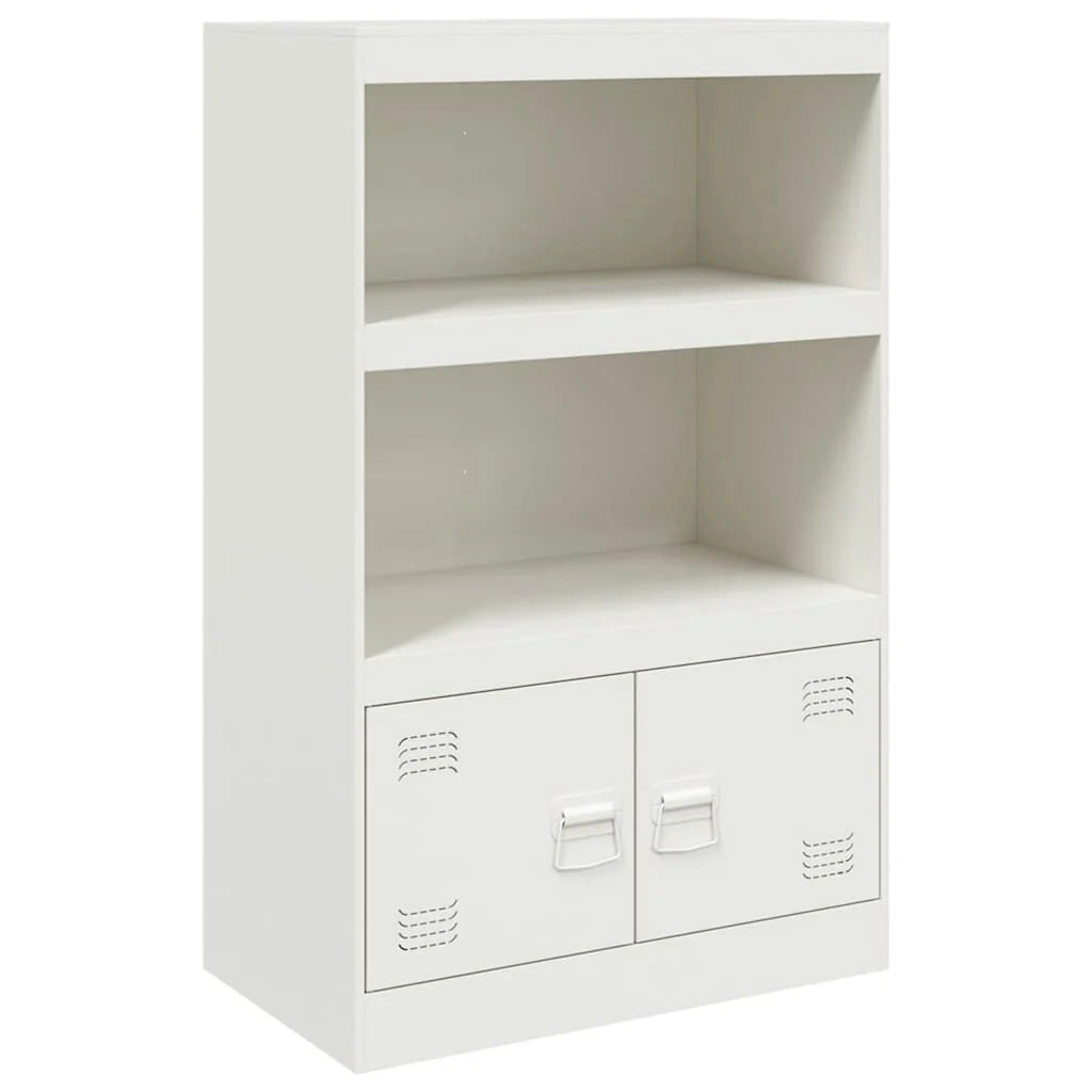 Buffet credenza cassettiera armadio mobile contenitore organizer per cucina soggiorno salotto 67 x 39 x 107 cm acciaio bianco 02_0030384
