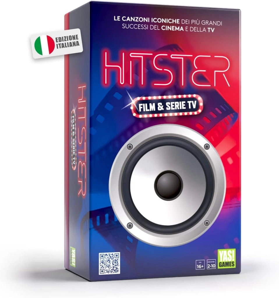 Hitster Film & Serie TV - L`Unico in Italiano - Gioco Musicale da 2 a 10 Giocatori, Eta 16+