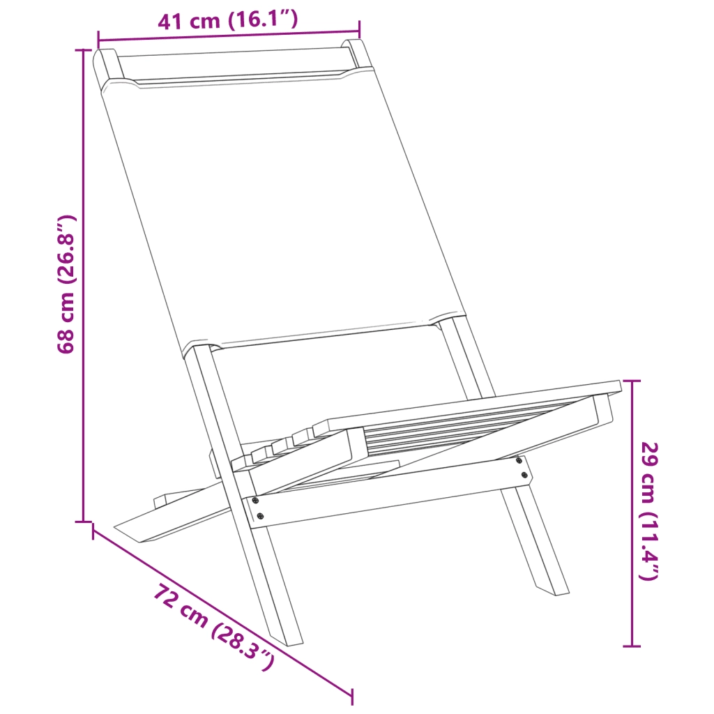 Sedie Giardino Pieghevoli 8pz Antracite Tessuto Legno Massello