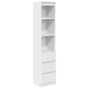 Credenza | Madia | Buffet da pranzo | Armadio da pranzo Bianca 37,5x35x180 cm in Legno Multistrato