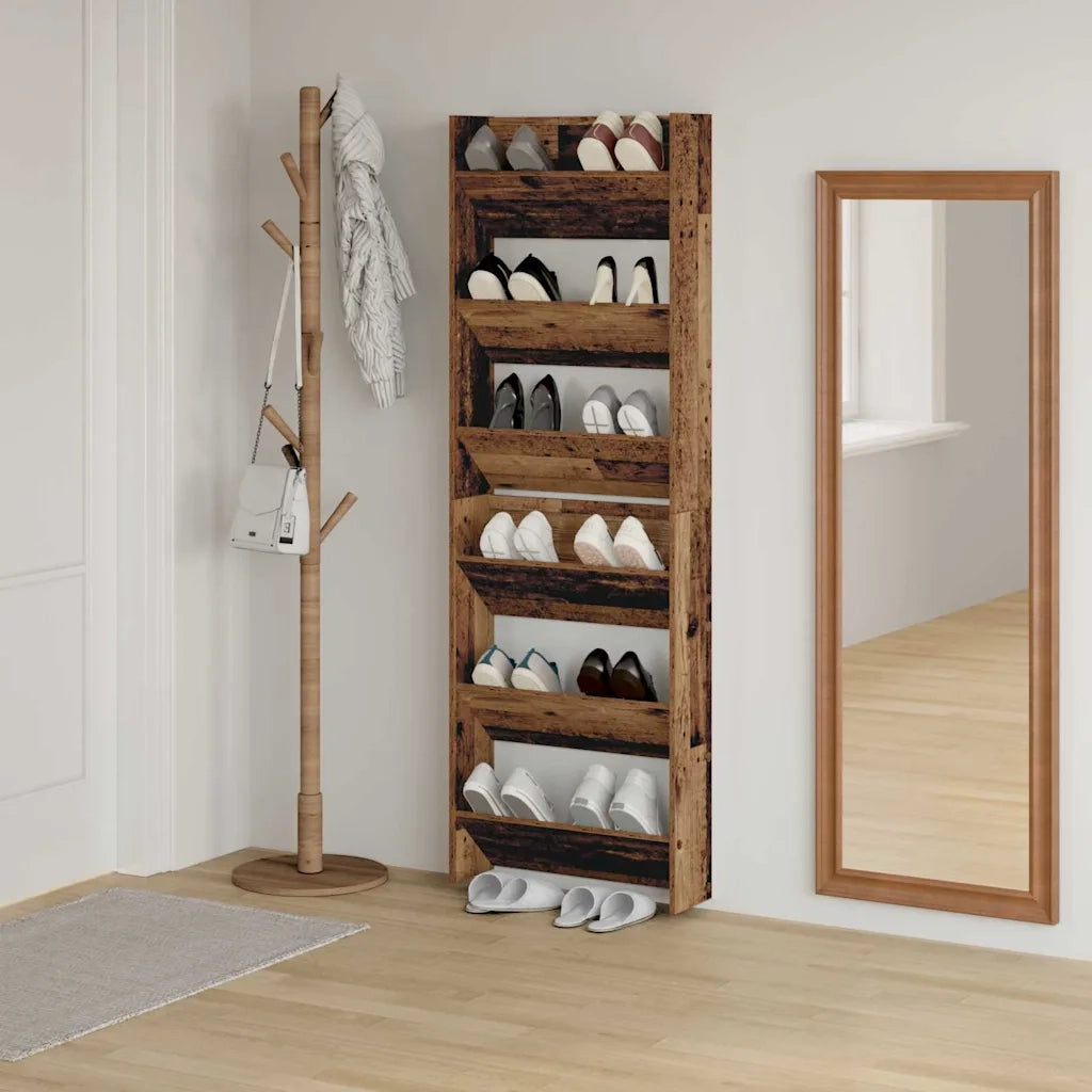 Mobile per scarpe 2 pcs Legno vecchio 60 x 18 x 90 cm 875147