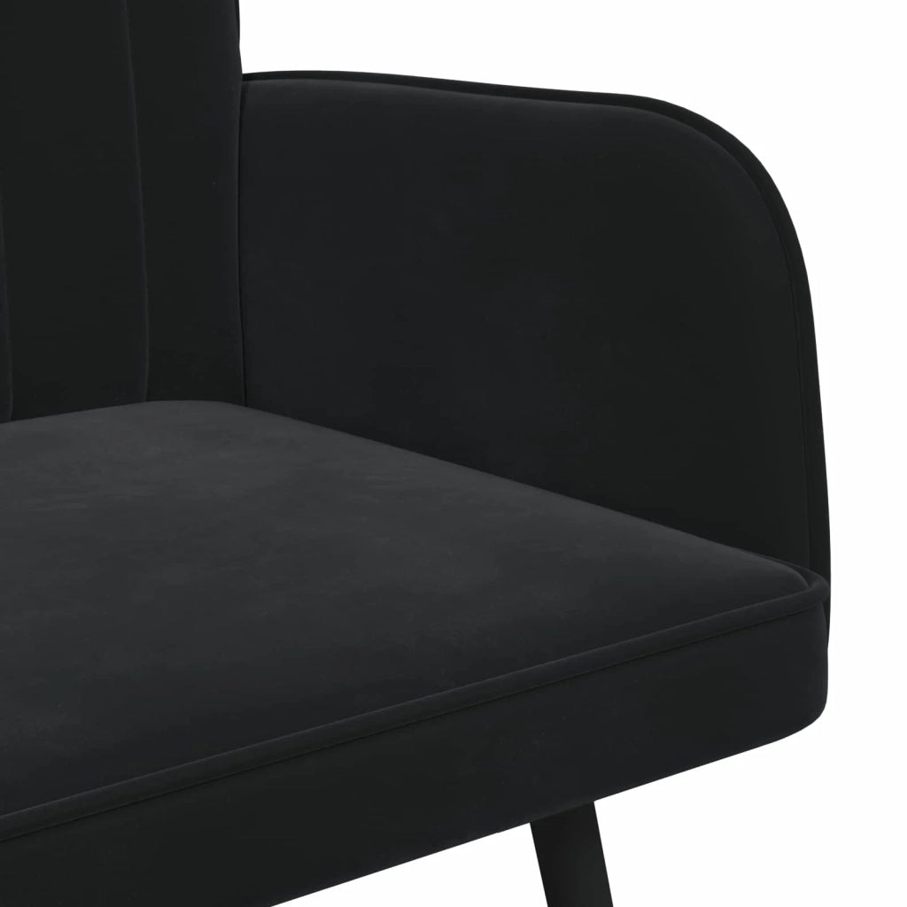 Sofa a Due Posti Nero 115 x 61 x 87 cm Velluto 42028965