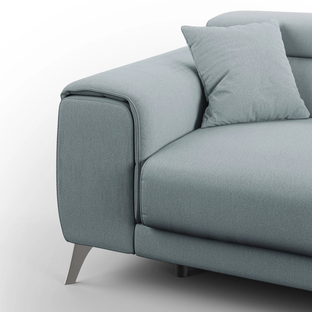 Fusion Divano con sedute allungabili in tessuto smacchiabile T05 185 cm carta da zucchero